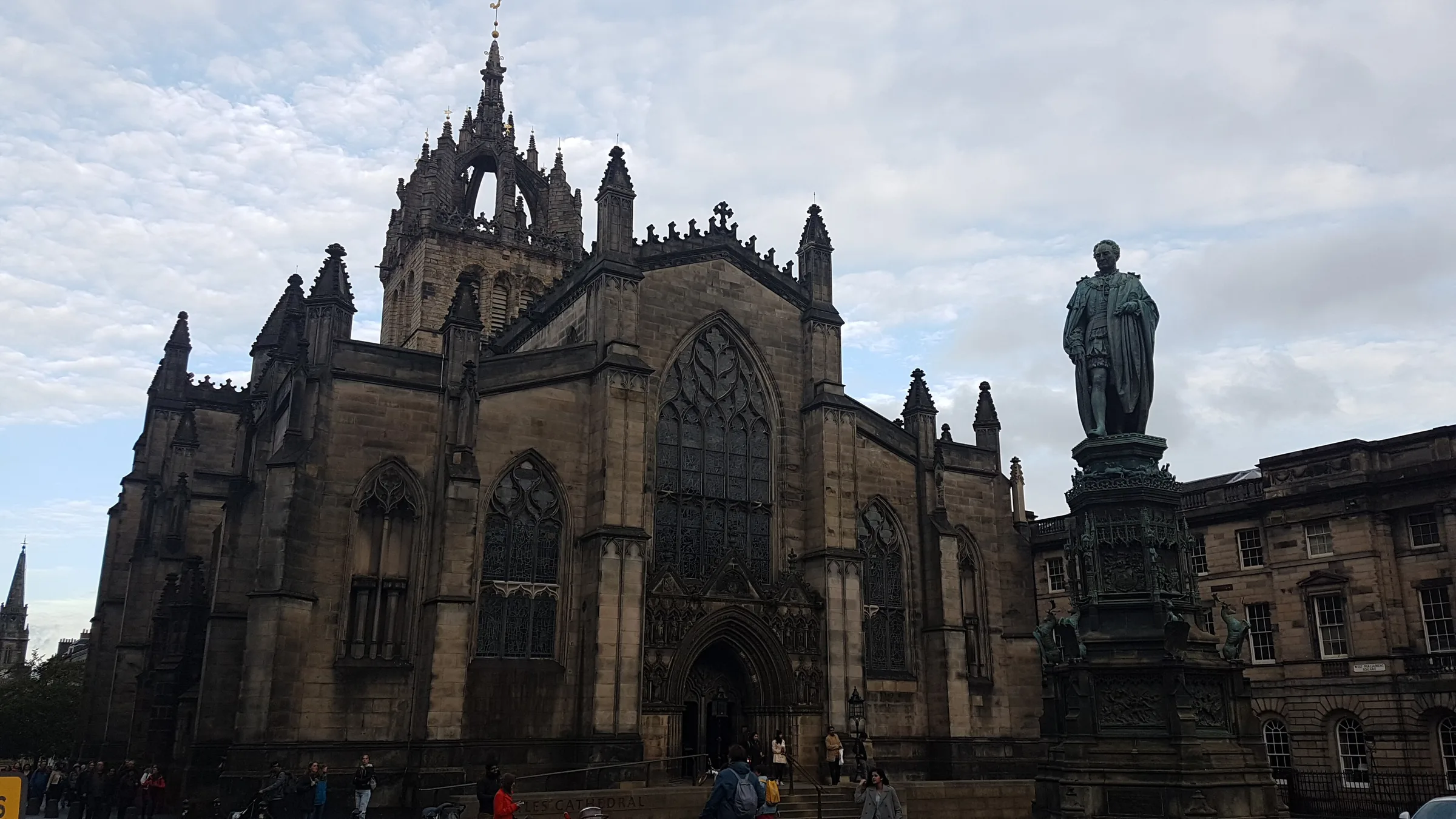 St Giles' Cathedral and its crown spire from Parliament Square