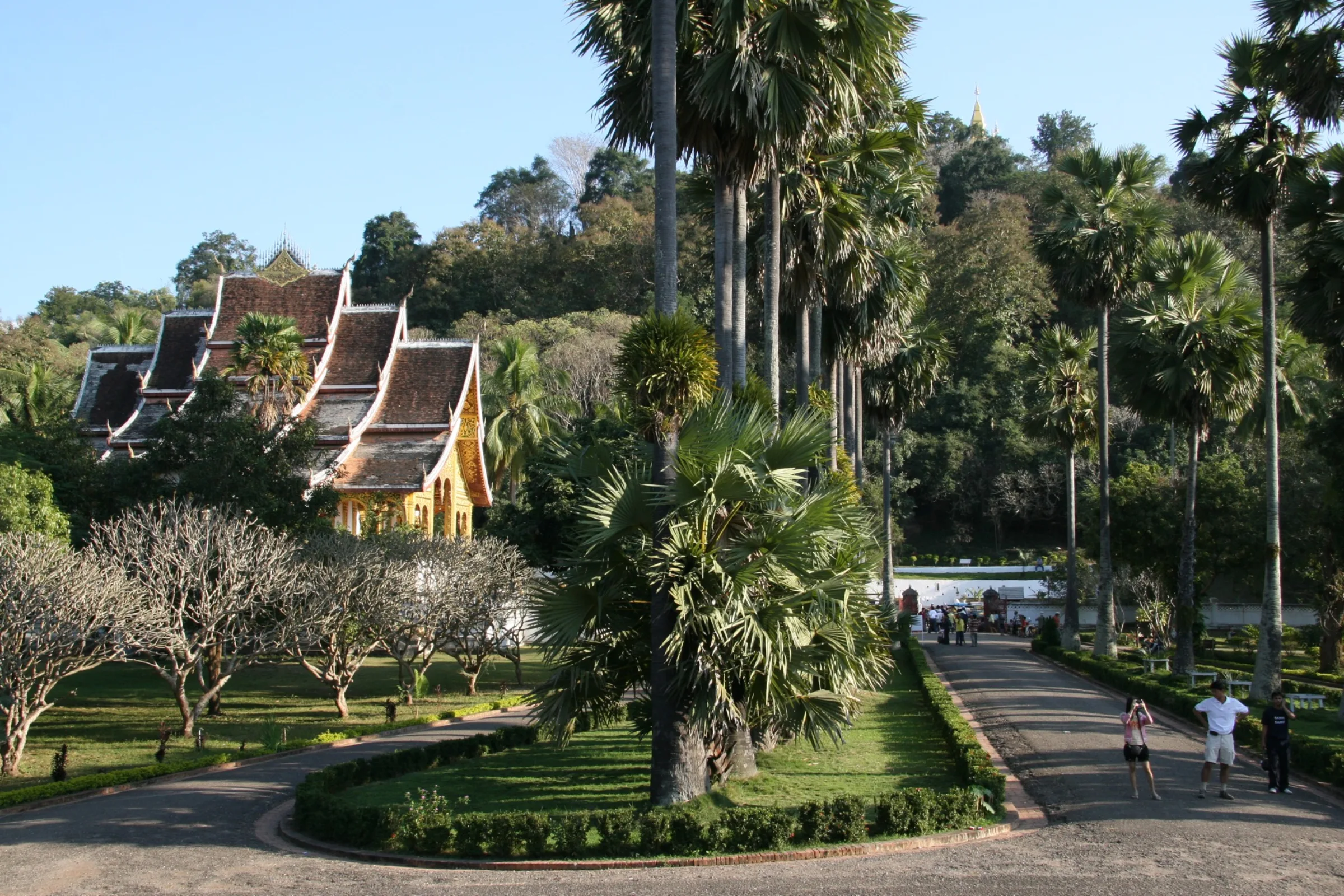 Grounds and roofline of the former Royal Palace in Luang Prabang